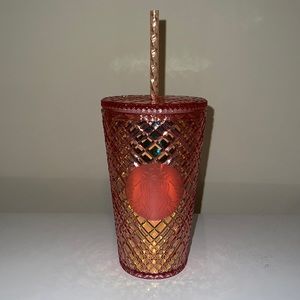 Peach Studded Starbucks Tumbler - Angelina S.